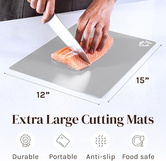 Cooler Kitchen Extra Thick Flexible Cutting Mat Set - Image 2