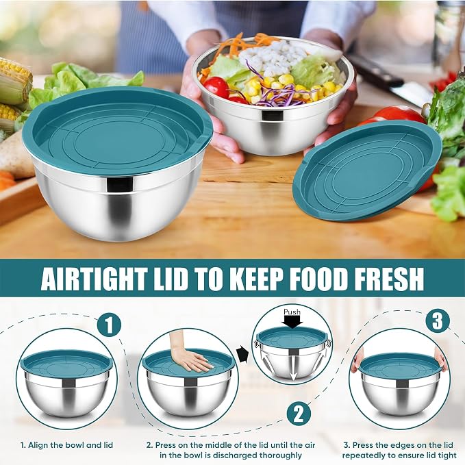 P&P CHEF Blue Mixing Bowls - Image 7