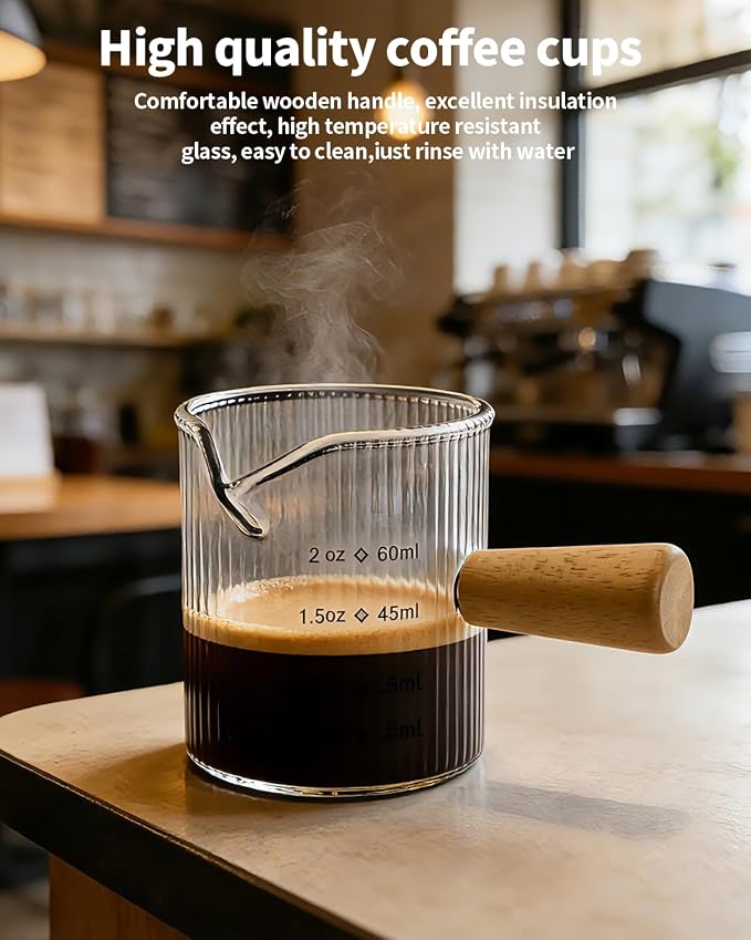 Espresso Measuring Cup 2 OZ, Espresso Glass Cups - Image 3