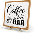 Rustic Coffee & Tea Bar Decor Sign, Funny Wooden Plaque by DMADNF