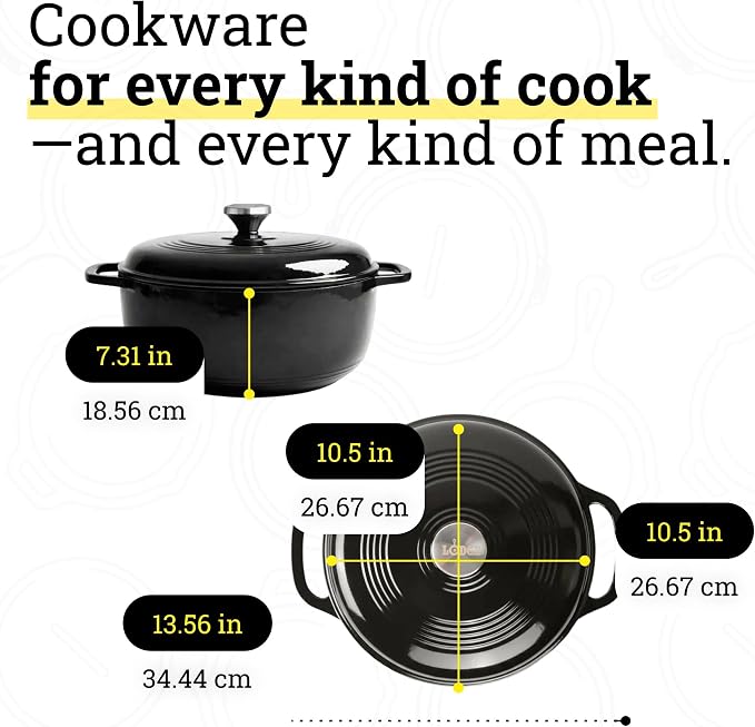 Lodge Essential Enamel Cast Iron Dutch Oven - Image 5