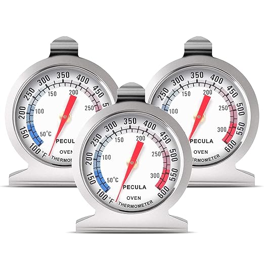 Oven Thermometer 50-300°C/100-600°F, Oven Grill Fry Chef Smoker Thermometer by PECULA