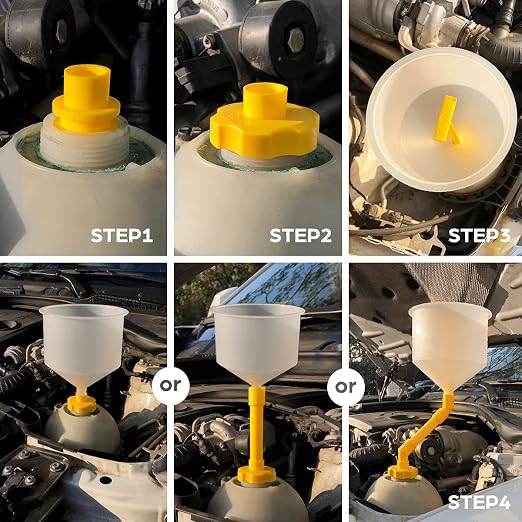 Thorstone No-Spill Coolant Funnel Kit, 16-Piece Universal Spill-Free Radiator - Image 6