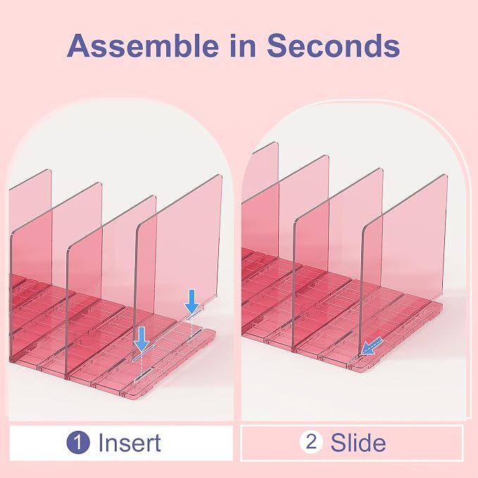 SortNStore Purse Organizer for Closet: Shelf Dividers Adjustable Acrylic Bag - Image 6