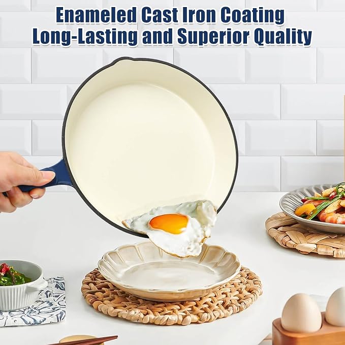 Hisencn Enameled Cast Iron Skillet Set - Image 5
