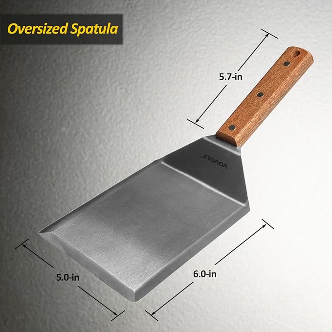 Extra Wide Spatula, Large Metal Spatula - Image 2