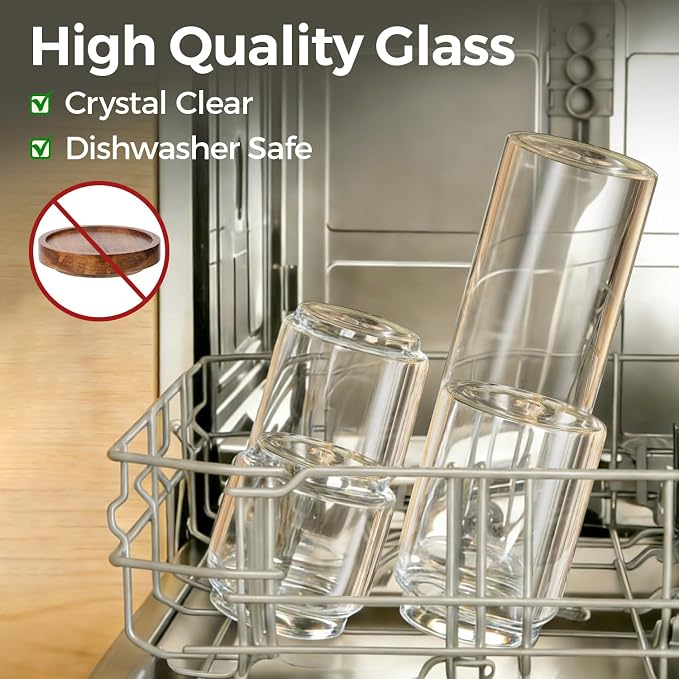 ComSaf of 2 Glass Coffee Canister, Airtight Coffee Container - Image 7