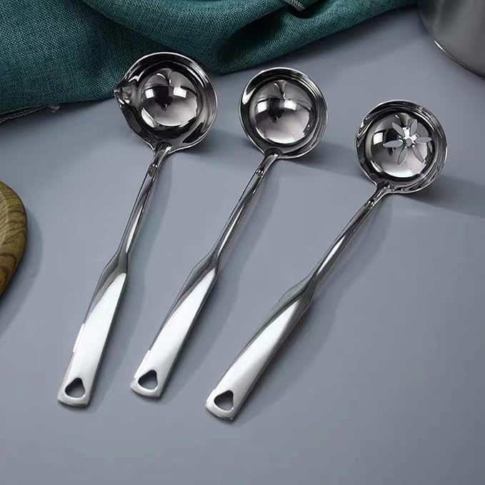 Soup Ladle 304 Stainless Steel Heavy Ladle - Image 6