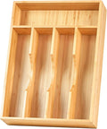 Umilife Bamboo Kitchen Drawer Organizer, 9 Inch Silverware Utensils Tray Holder by Umilife