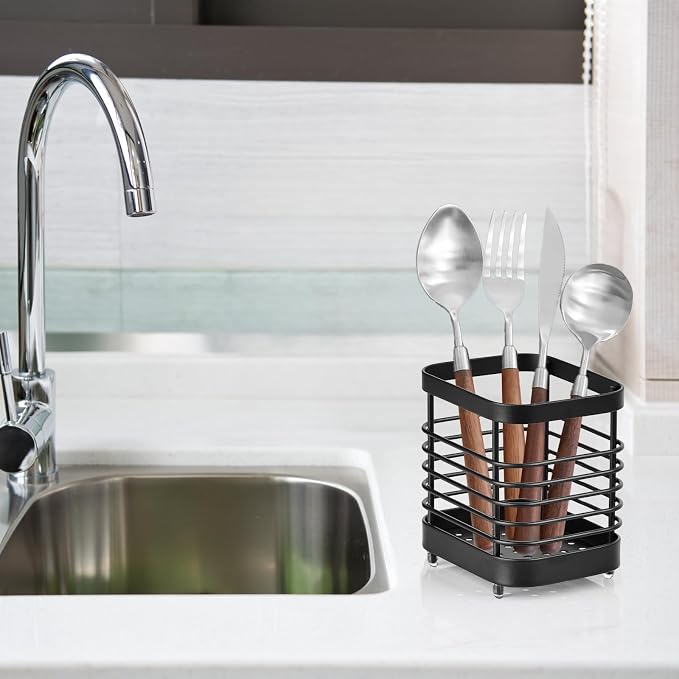 Utensil Holder, Stainless Steel Utensil Drying Rack - Image 6