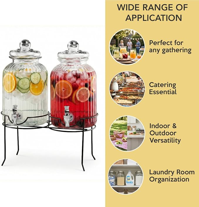 Style Setter Canyon Glass Beverage Dispenser - Image 6