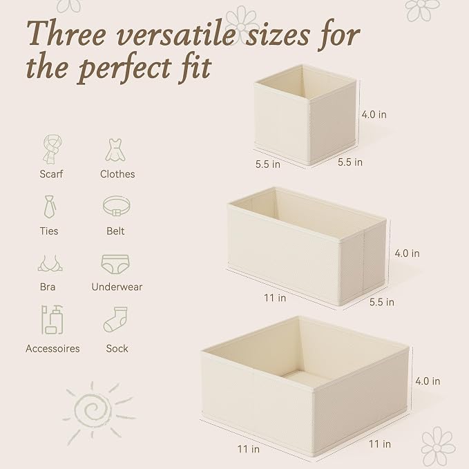 Criusia Drawer Organizer 18-Piece Set, Dresser Organizer - Image 2