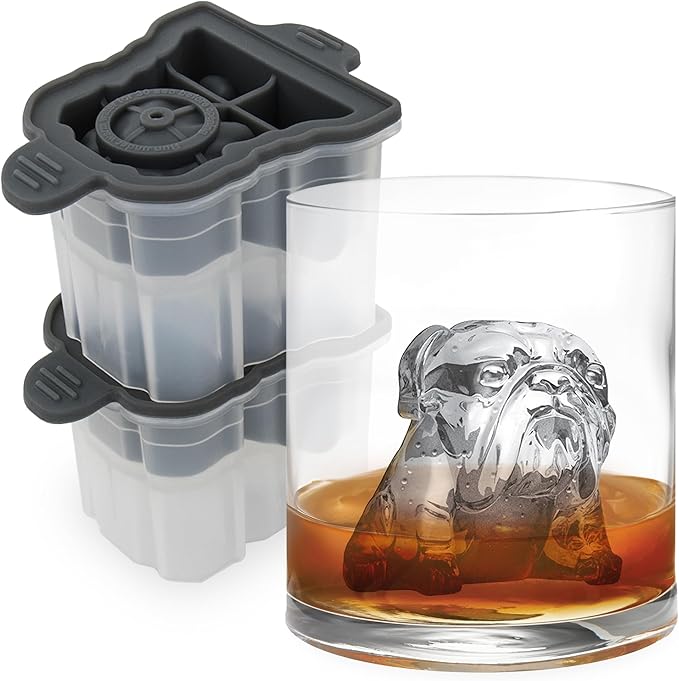 Tovolo Bulldog Ice Cube Mold Pack of 2 Craft Ice Cube Molds by Tovolo