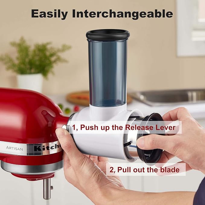 Slicer Shredder Attachment for KitchenAid Stand Mixer, Cheese Grater Attachment - Image 6