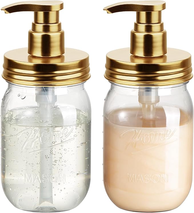 Amolliar Plastic Mason Jar Soap Dispenser by Amolliar