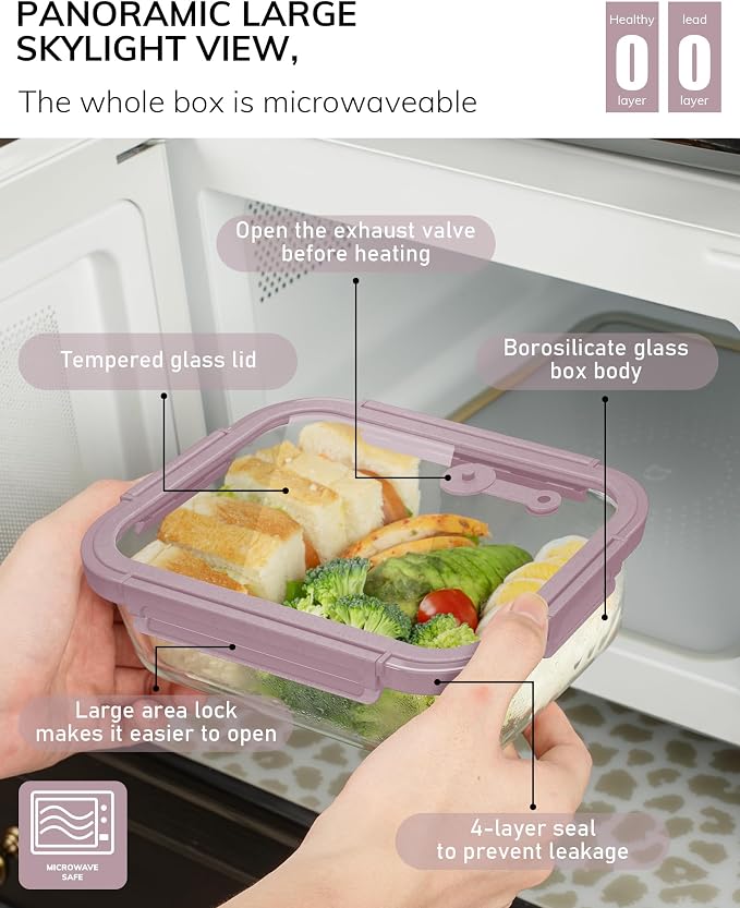 5-Pack Borosilicate Glass Containers - Image 5