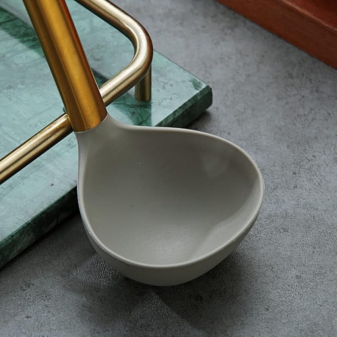 Gold Ladle, Berglander Non-stick Silicone Kitchen Ladle - Image 5