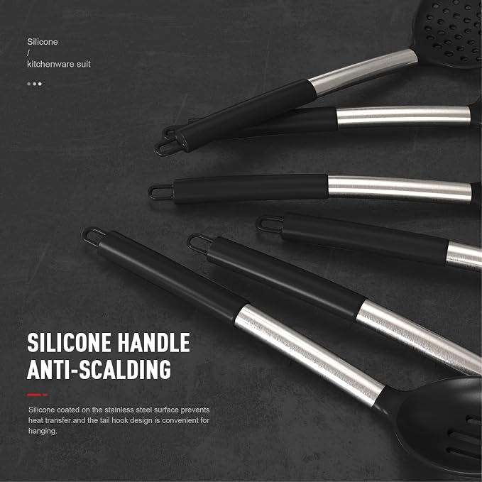 oannao Large Silicone Cooking Utensils Set - Image 2