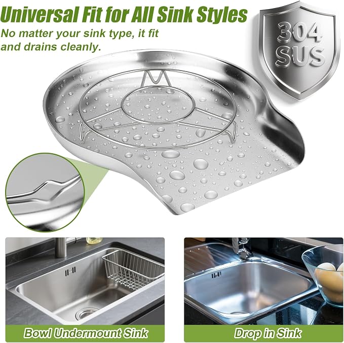 Palksky Colander and Strainer Self Drainer Base Plate Stainless Steel - Image 7