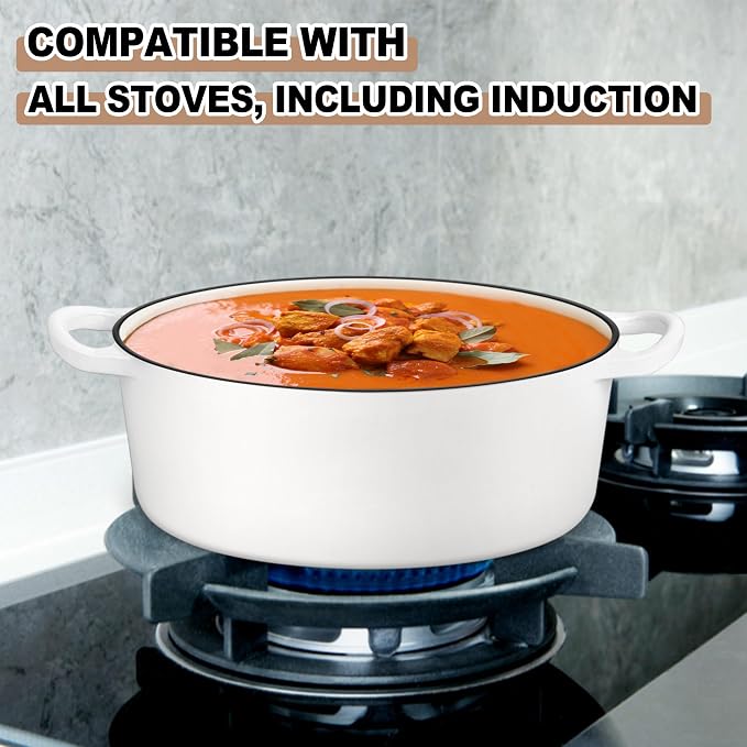E-far 7QT Oval Dutch Oven Pot - Image 4