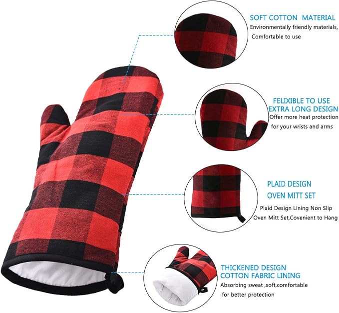 Oven Mitts and Potholders BBQ Gloves-Oven Mitts and Pot Holders - Image 2