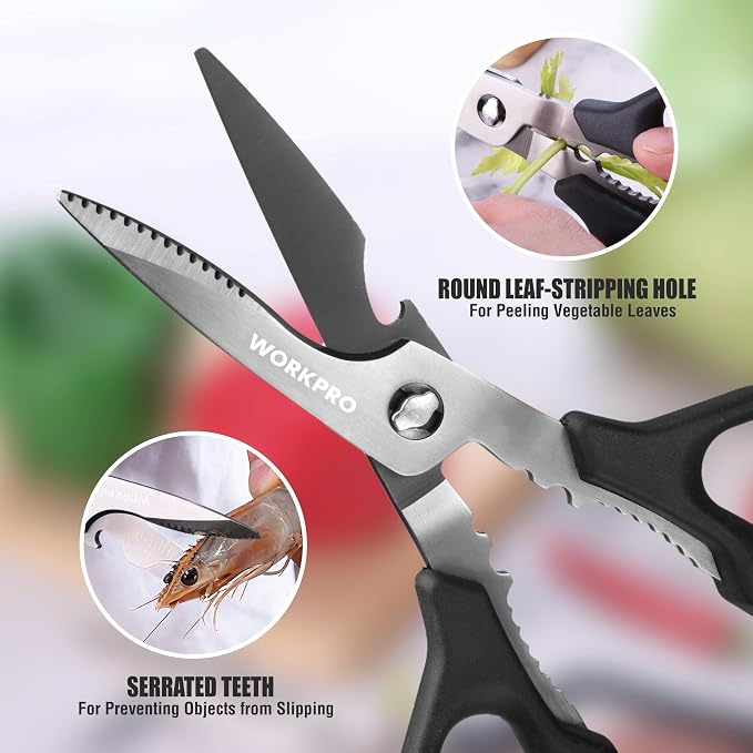 WORKPRO Kitchen Scissors, All Purpose Kitchen Shears - Image 8