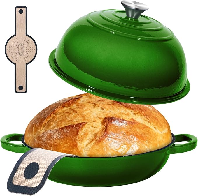 ONKO Dutch Oven For Sourdough Bread Baking, 6QT Enameled Cast Iron Dutch Oven by ONKO