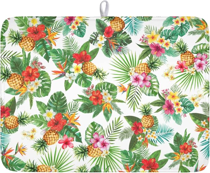 Summer Tropical Dish Drying Mat by Unknown