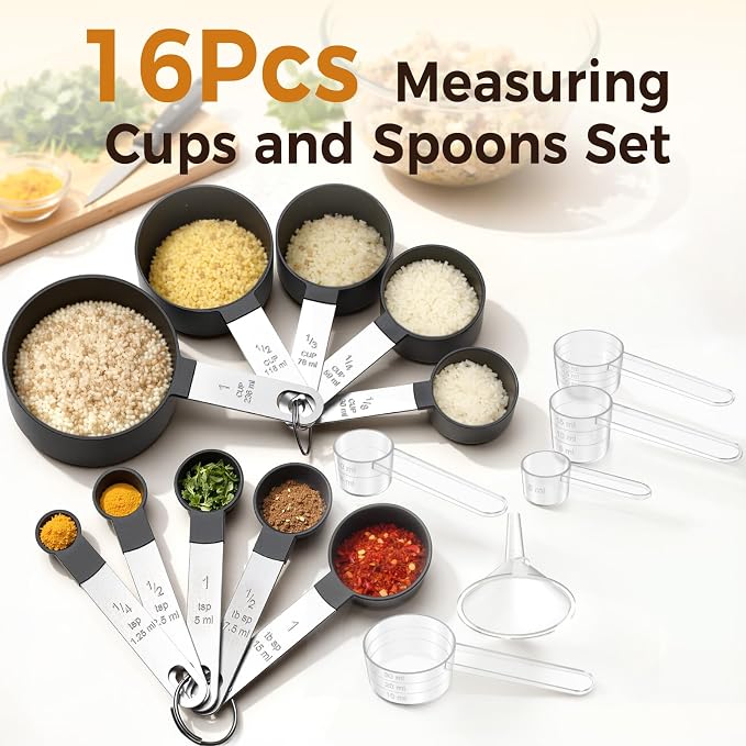 16PCS Measuring Cups and Spoons Set, Measuring Spoon Set - Image 2