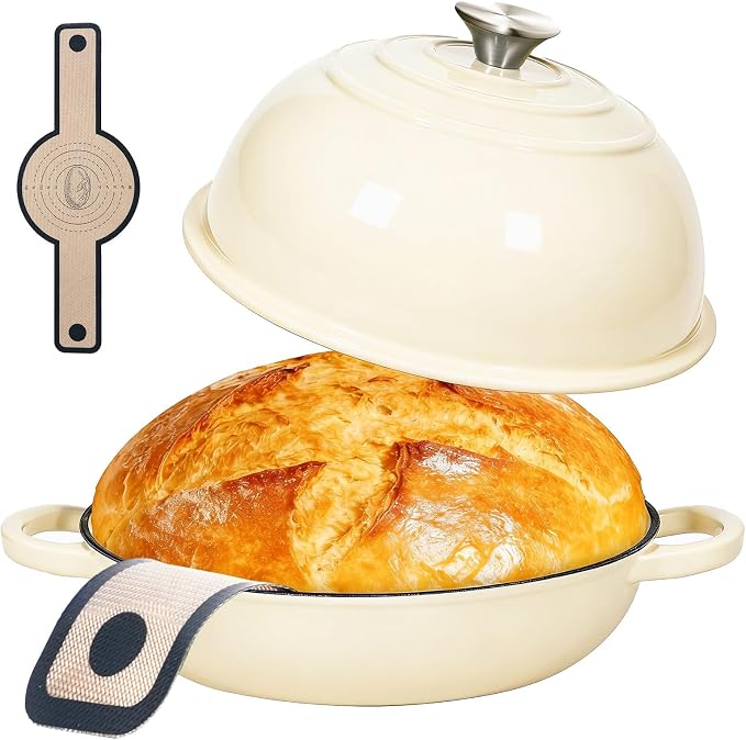 ONKO Dutch Oven For Sourdough Bread Baking, 6QT Enameled Cast Iron Dutch Oven - Image 9