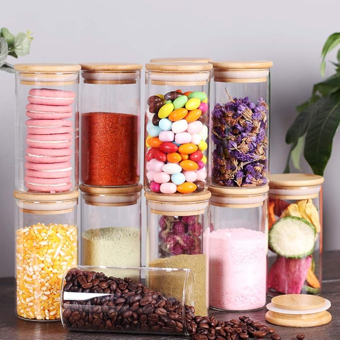 Tzerotone 12 Pcs Glass Spice Jars - Image 3