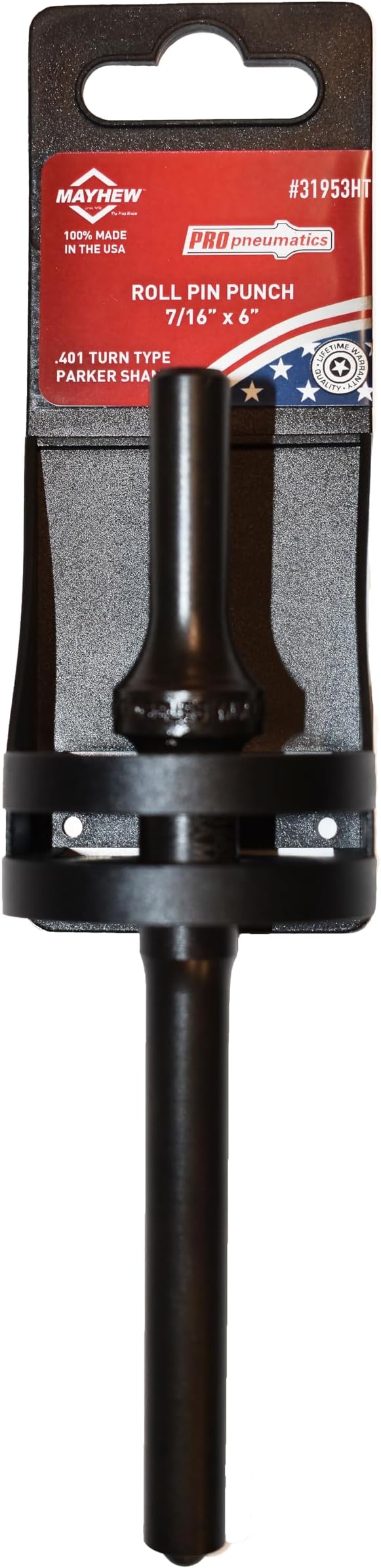 Mayhew Tools 31953HT Pneumatic Roll Pin Punch, 7/16" x 6" Hang Tag by Mayhew