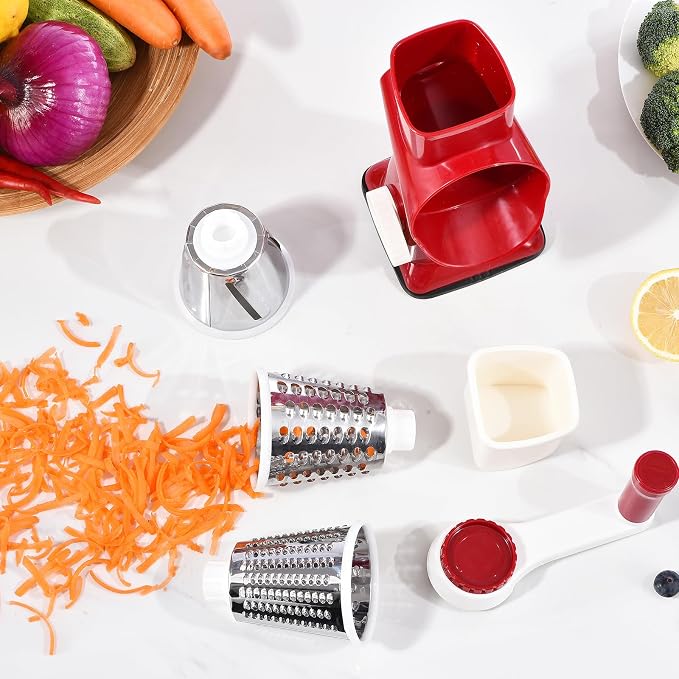 Rotary Cheese Grater with Handle Kitchen Shredder Slicer Grater Slicer Ice - Image 8