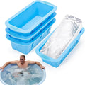 Extra Large Ice Block Mold for Ice Bath, 4 Pack 9.4lb Big Ice Cube Molds by HUIRUSO