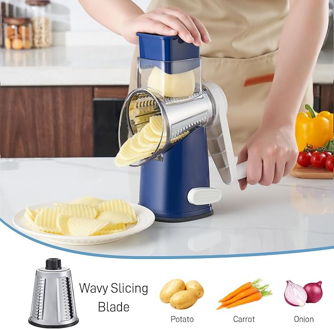VEKAYA Rotary Cheese Grater Hand Crank - Image 5