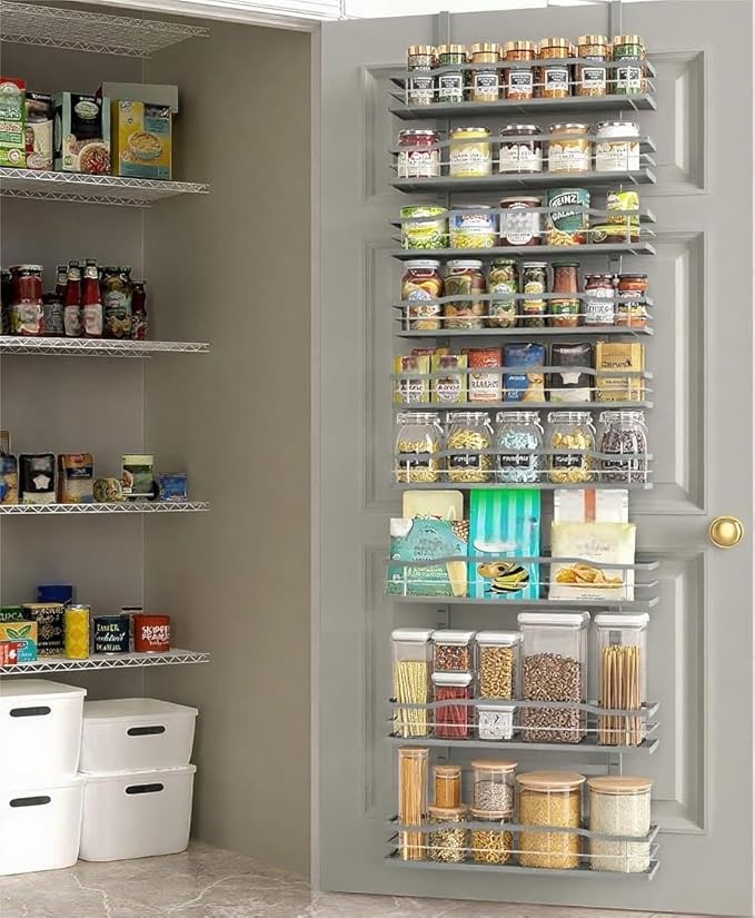 Moforoco Grey 9-Tier Over The Door Pantry Organizer, Pantry Organization and by MOFOROCO