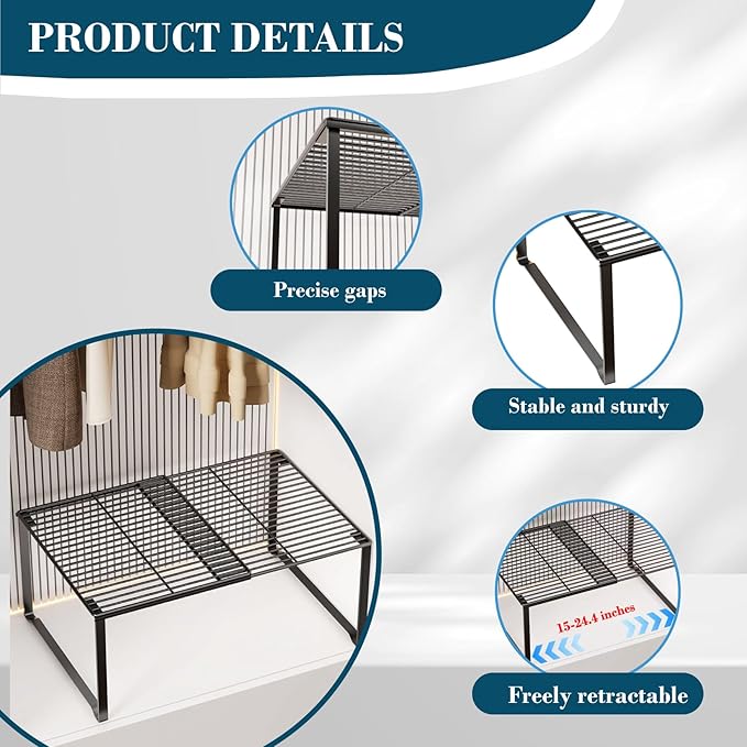 Extendable Metal Wire Shelf Organizer - Image 4