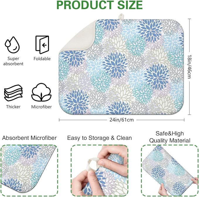 Dish Drying Mat Drainer Pads - Image 4