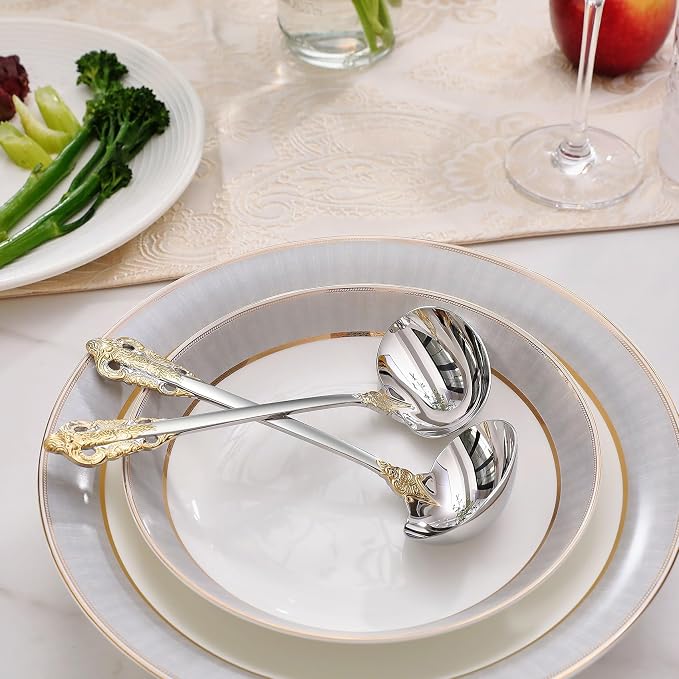 KEAWELL Premium 7.5 inch Luxury Gravy Ladle, 18/10 Stainless Steel, Small Gravy - Image 2
