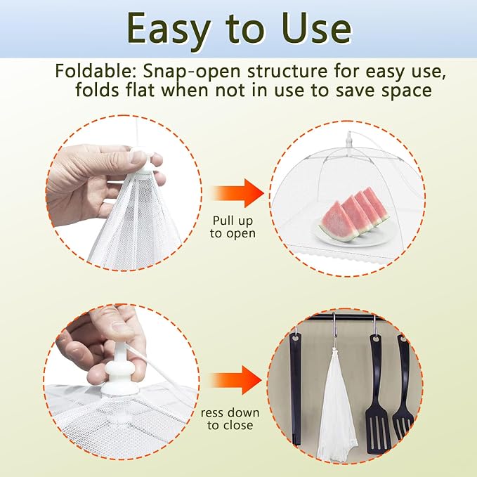 5 PACK Food Covers for Outside Mesh, Picnic Essentials - Image 7