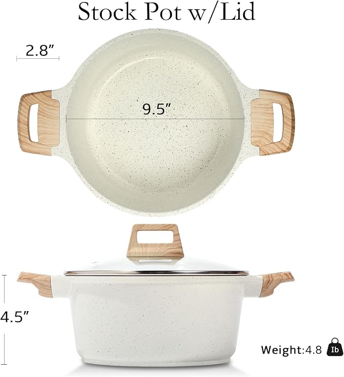 ESLITE LIFE Nonstick Stock Pot - Image 2