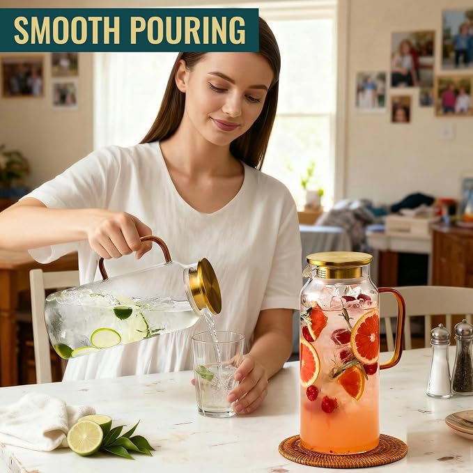 4 Pack 2 Liter/68 oz Glass Pitcher - Image 7