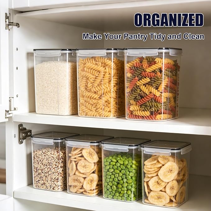 4 Pieces 6.5L / 220 oz Large Food Storage Containers, BPA Free Plastic Airtight - Image 6