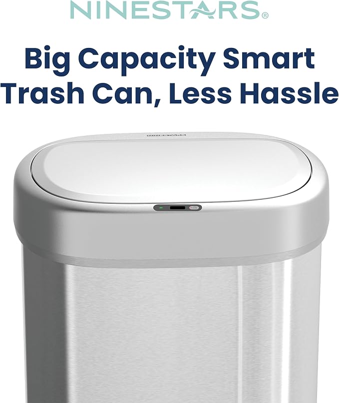 Ninestars DZT-80-24 Automatic Motion Sensor Trash Can - Image 3
