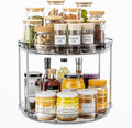 LAMU 2 Tier Lazy Susan Turntable Organizer 10.6'' Rotating Spice Rack by YourHome-OrganizationHelper