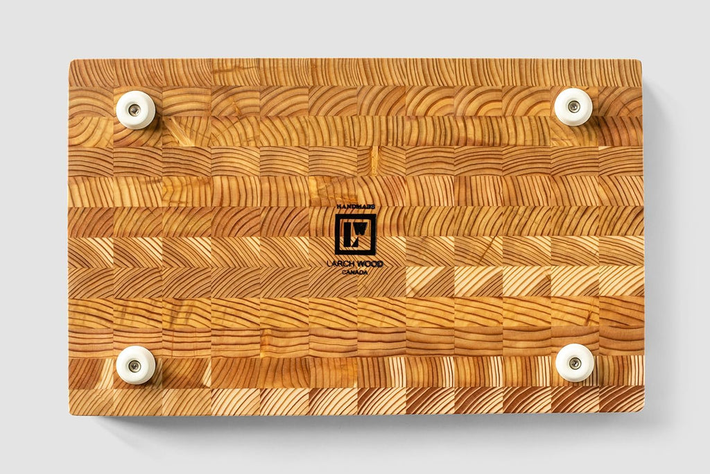 Larch Wood Canada End Grain One Hander Large Cutting Board, Standard