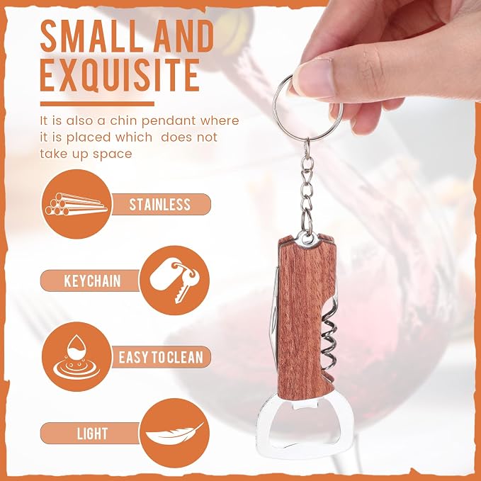 Ziliny 24 Pcs Bottle Opener Keychain Bulk Wine Bottle Beer Opener Keychain - Image 7