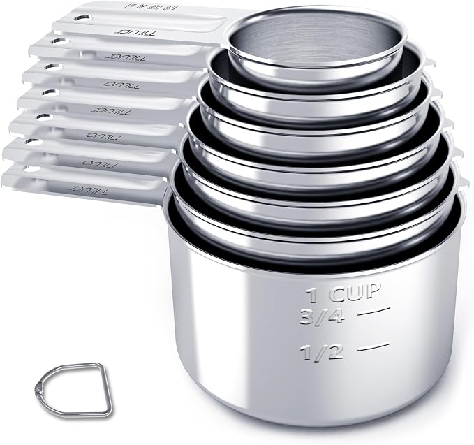TILUCK Stainless Steel Measuring Cups Set, Kitchen Gadgets by TILUCKBringsGoodLuck