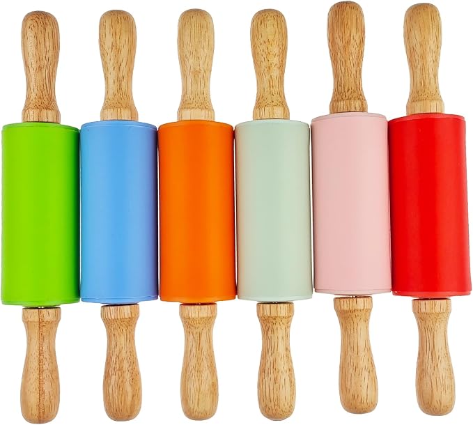 18 Pack Small Rolling Pin for Kids, 9 Inch Kids Rolling Pin for Home Kitchen - Image 5