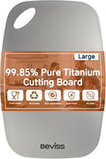 Real 99.85% Pure Titanium Cutting Board Non-Toxic 15" x 11"- BPA Free, by HOME